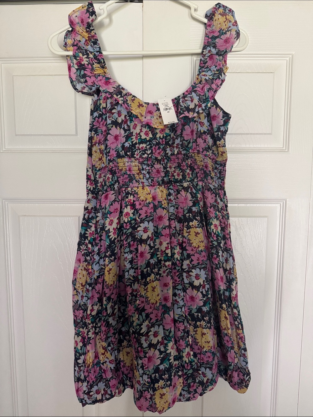 GAP Floral Ruffle Strap Sundress in Navy, Pink & Yellow NWT
